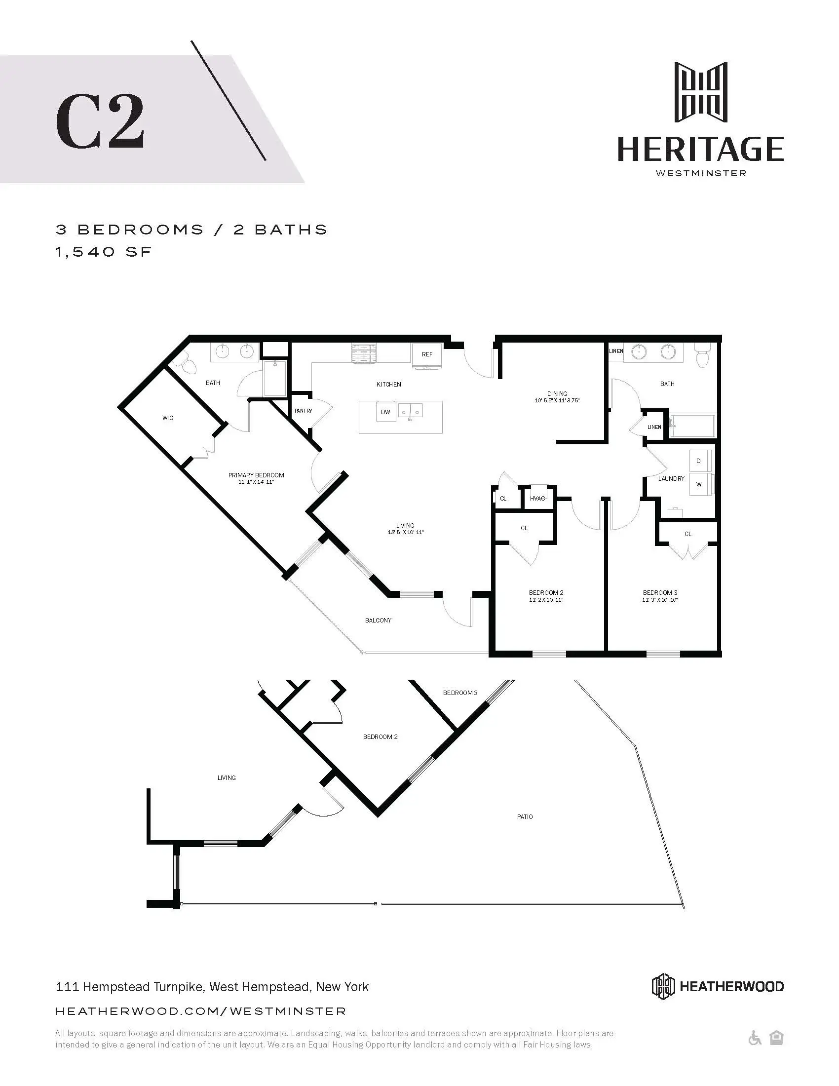 A floor plan for a property at 111 Hempstead Turnpike, West Hempstead, New York.